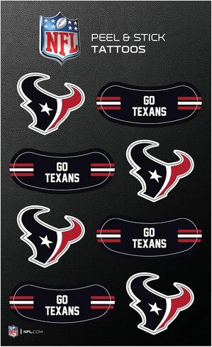 Rico Industries NFL Football Peel & Stick Temporary Tattoos - Eye Black - Game Day Approved in Saudi Arabia