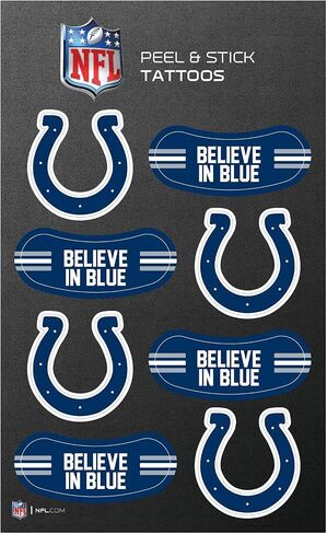 Rico Industries NFL Football Peel & Stick Temporary Tattoos - Eye Black - Game Day Approved in Saudi Arabia