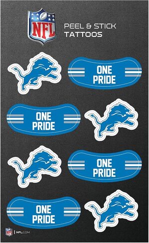 Rico Industries NFL Football Peel & Stick Temporary Tattoos - Eye Black - Game Day Approved in Saudi Arabia