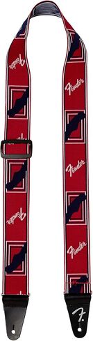 Fender WeighLess Monogrammed Guitar Strap, 2in, Black/Yellow/Brown in Saudi Arabia