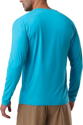 بايونير كامب قمصان رجالية للحماية من الأشعة فوق البنفسجية بعامل حماية من الشمس (SPF) UPF50 + واقي من الطفح الجلدي وأكمام طويلة وخفيفة الوزن للمشي لمسافات طويلة سريعة الجفاف والجري قميص السباحة in Kuwait