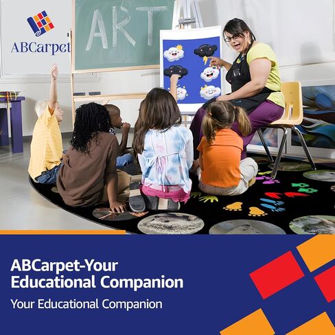Classroom Rug Fruit Carpet 7'5"x13' Lemon Seating Learning Rug Elementary Classroom Carpet 24 Seats Non Slip Soft Foldable Classroom Playmat for Preschool, Playroom in Saudi Arabia