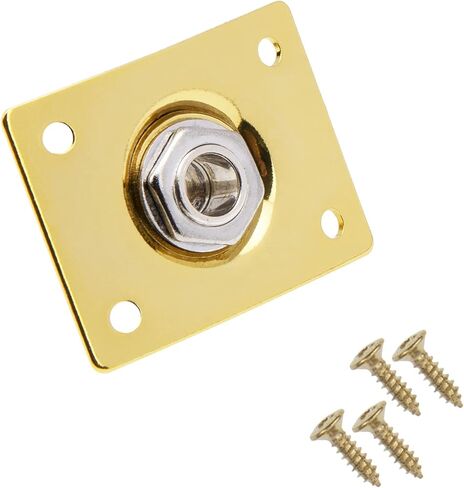6Pcs Yootones Square Jack Output Plate Guitar Bass Jack Socket Compatible with Electric Guitar Parts Accessories (Black) in Saudi Arabia