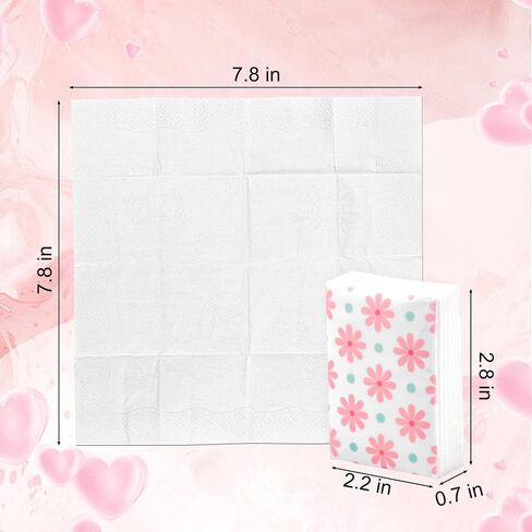 100 Pack Pocket Tissues Travel Packs Bulk Individual Small Tissue Packs 4-Ply Sheets,7 Sheets Per Pack Facial Tissues Travel Size(Dot) in Saudi Arabia
