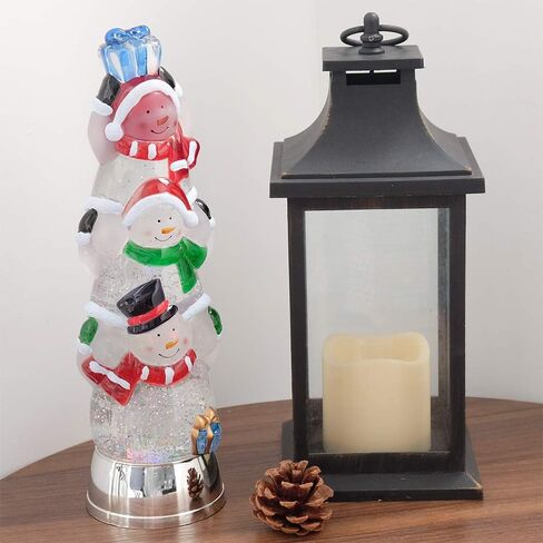 Eldnacele Halloween Pumpkin Light Snow Globe Lighted Lamp with 6H Timer, Battery Operated Spinning Water Glittering Swirling Tornado Lights Tabletop Halloween Decoration Celebration Parties in Saudi Arabia