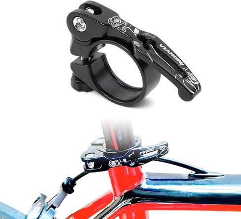Aluminum Alloy Bicycle Quick Release SeatPost Clamp 34.9mm 31.8mm MTB Bike Road Bike Casual Bike Seatpost Clamp (Blue, 1.25in（31.8mm）) in Saudi Arabia