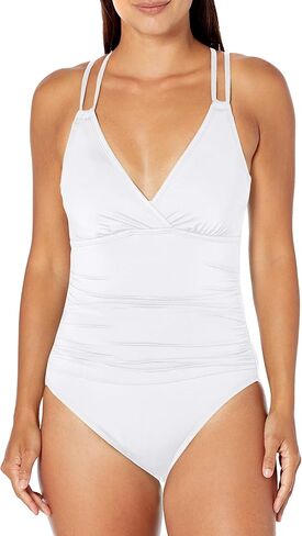 La Blanca Women's Standard Island Goddess Underwire Double Strappy Back One Piece Swimsuit in Kuwait