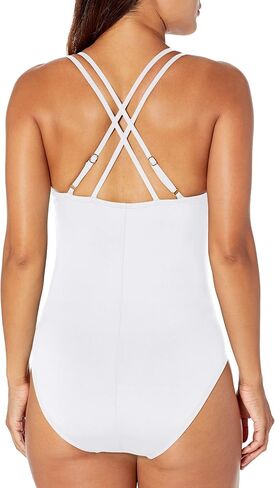 La Blanca Women's Standard Island Goddess Underwire Double Strappy Back One Piece Swimsuit in Kuwait