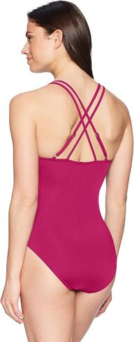 La Blanca Women's Standard Island Goddess Underwire Double Strappy Back One Piece Swimsuit in Kuwait