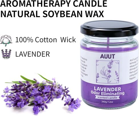 Vanilla Odor Eliminating Candles - Eliminates of Smoke, Pet, Food, and Other Smells Quickly - 12oz Premium soy wax in Saudi Arabia