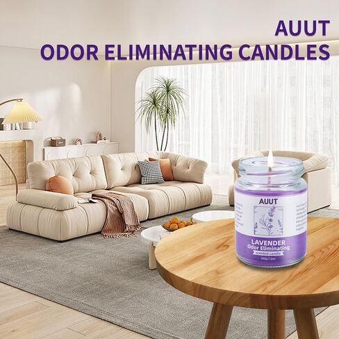 Vanilla Odor Eliminating Candles - Eliminates of Smoke, Pet, Food, and Other Smells Quickly - 12oz Premium soy wax in Saudi Arabia