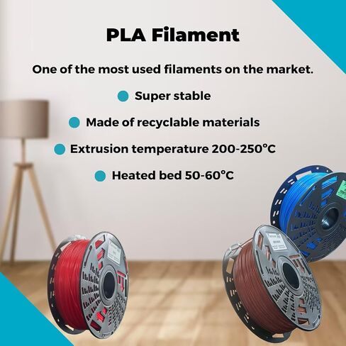 PLA Filament 1.75mm, PLA Plus, Black pla 1KG, 3D Printer Filament Dimensional Accuracy 0.03mm, 1kg Cardboard Spool (2.2lbs) 3D Printing Filament Suitable for Most 3D Printers, impresora 3D in Saudi Arabia