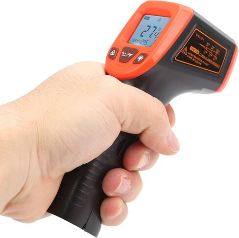 مسدس قياس درجة الحرارة، ميزان حرارة بالأشعة تحت الحمراء، ميزان حرارة صناعي، مع شاشة LCD GM320S لسطح أجزاء محرك أنابيب الماء الساخن (برتقالي)، موازين حرارة بالأشعة تحت الحمراء والليزر in Kuwait