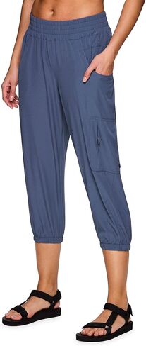 Avalanche Women's Quick Dry Hiking Golf Zipper Pocket Stretch Woven Capri Pant in Saudi Arabia