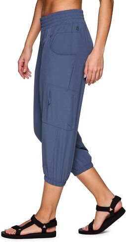 Avalanche Women's Quick Dry Hiking Golf Zipper Pocket Stretch Woven Capri Pant in Saudi Arabia