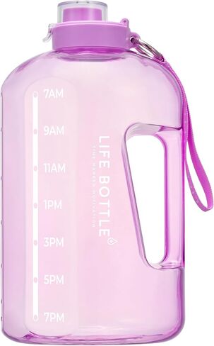 1 Gallon Water Bottle with Straw Lid and Chug Lid, Big Leakproof Water Jug with Time Marker, No Quotes. 128 oz Water Bottle with Handle and Straw, BPA Free in Saudi Arabia