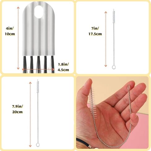 Bottle Brush Cleaner 6 Pack Bottle Cleaner Brush Set TAISOCA Water Bottle Brushes for Cleaning Water Bottle Straws Kettle (6 Pack) in Kuwait