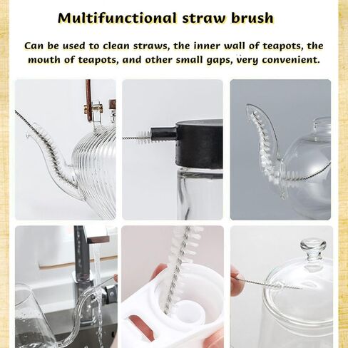 Bottle Brush Cleaner 6 Pack Bottle Cleaner Brush Set TAISOCA Water Bottle Brushes for Cleaning Water Bottle Straws Kettle (6 Pack) in Kuwait