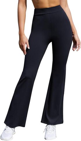 WBQ Womens Flare Yoga Pants High Waist Bootcut Bell Bottom Leggings with Tummy Control Workout Gym Flared Leggings in Saudi Arabia