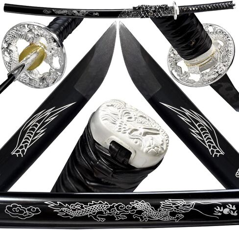 1065/1095/ high Carbon Steel,Handmade Heat Tempered Full Hand Forged Traditional Samurai Sword,Japanese Katana Sword Real Authentic,Full Tang,Functional,Real Weapon for Enthusiasts and Collectors… in Saudi Arabia