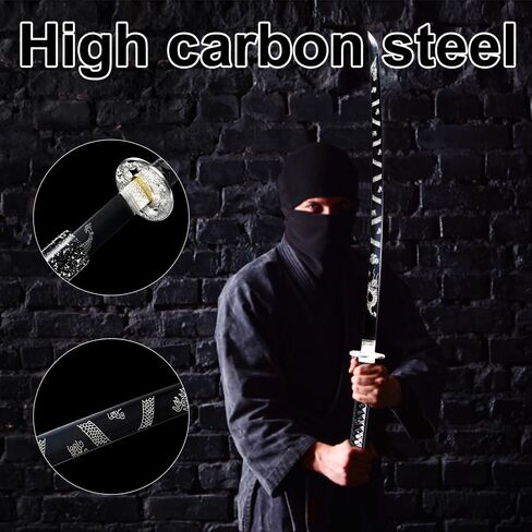 1065/1095/ high Carbon Steel,Handmade Heat Tempered Full Hand Forged Traditional Samurai Sword,Japanese Katana Sword Real Authentic,Full Tang,Functional,Real Weapon for Enthusiasts and Collectors… in Saudi Arabia