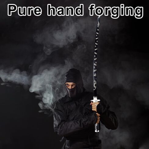1065/1095/ high Carbon Steel,Handmade Heat Tempered Full Hand Forged Traditional Samurai Sword,Japanese Katana Sword Real Authentic,Full Tang,Functional,Real Weapon for Enthusiasts and Collectors… in Saudi Arabia