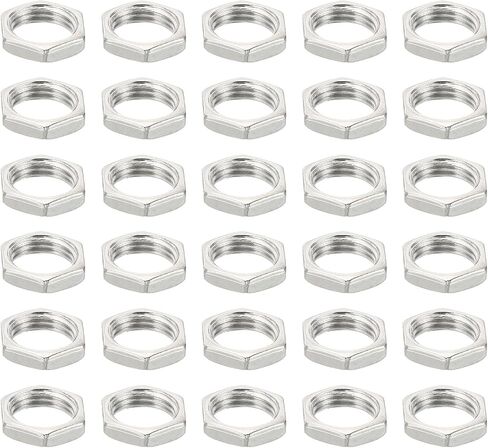 PATIKIL M9x1.0 Steel Hex Nuts, 50 Pack Metric Thread Zinc Plated Finished Hardware Nuts Screw Bolt Fasteners for Lamps Machinery Repair 2.5mm Height in Saudi Arabia