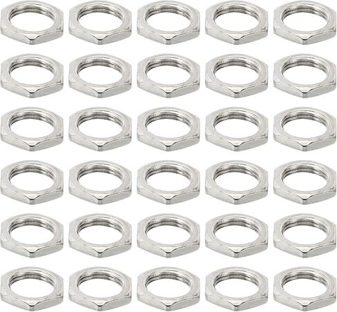 PATIKIL M9x1.0 Steel Hex Nuts, 50 Pack Metric Thread Zinc Plated Finished Hardware Nuts Screw Bolt Fasteners for Lamps Machinery Repair 2.5mm Height in Saudi Arabia