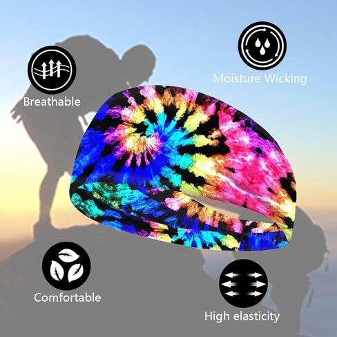 Mens Women Headband Breathable Sweatband Sports Headband for Gym, Running, Cycling, Yoga, Basketball in Saudi Arabia