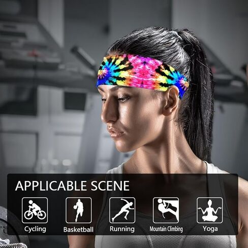 Mens Women Headband Breathable Sweatband Sports Headband for Gym, Running, Cycling, Yoga, Basketball in Saudi Arabia