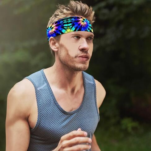 Mens Women Headband Breathable Sweatband Sports Headband for Gym, Running, Cycling, Yoga, Basketball in Saudi Arabia