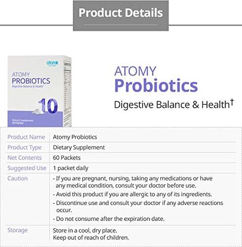 Atomy Probiotics Digestive Balance & Health Dietary Supplement, 60 Packets in Saudi Arabia