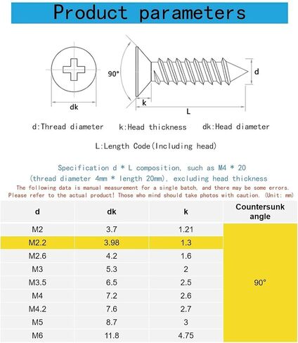 M6x 60mm Flat Head Wood Self Tapping,Sheet Metal Screws,Phillips Drive Countersunk Wood Screws,304 Stainless Steel （A2-70),GB846,Plain Finish，10 Pcs in Kuwait