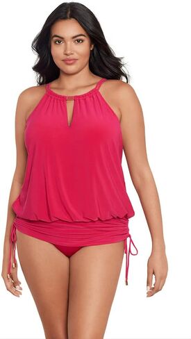 MagicSuit Women's Plus Size Swimwear Solid Susan Underwire Tummy Control One Piece Swimdress in Kuwait