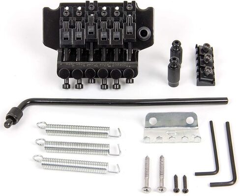 Electric Guitar Tremolo Bridge System Double Locking with Whammy Bar Locking Nut (Black) in Saudi Arabia
