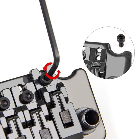 Electric Guitar Tremolo Bridge System Double Locking with Whammy Bar Locking Nut (Black) in Saudi Arabia