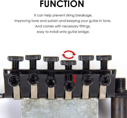 Electric Guitar Tremolo Bridge System Double Locking with Whammy Bar Locking Nut (Black) in Saudi Arabia