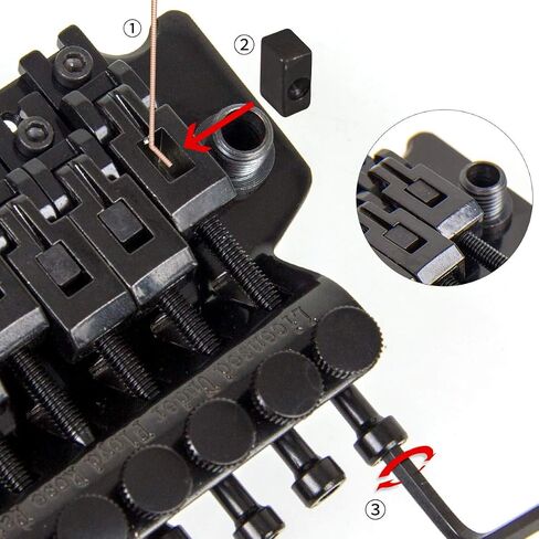 Electric Guitar Tremolo Bridge System Double Locking with Whammy Bar Locking Nut (Black) in Saudi Arabia