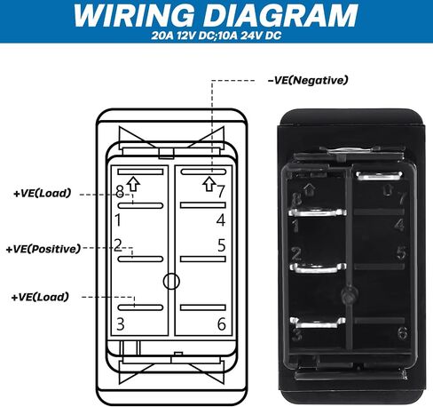 2 Sets Bilge Pump Switch (on-off-on) 3 Way Bilge Pump Switch Panel 12v/24v Bilge Pump for Boats (Built in 20a Circuit Breaker) in Saudi Arabia