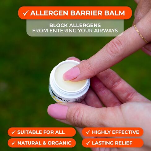 Allergen Barrier Balm Triple Tin Pure - Pack of 3 - Organic, Natural & Non-Drowsy Hay Fever & Allergy Relief Balm - Traps Pollen, Dust & Other Allergen Particles - Apply Around The Nose & Eyes in Kuwait