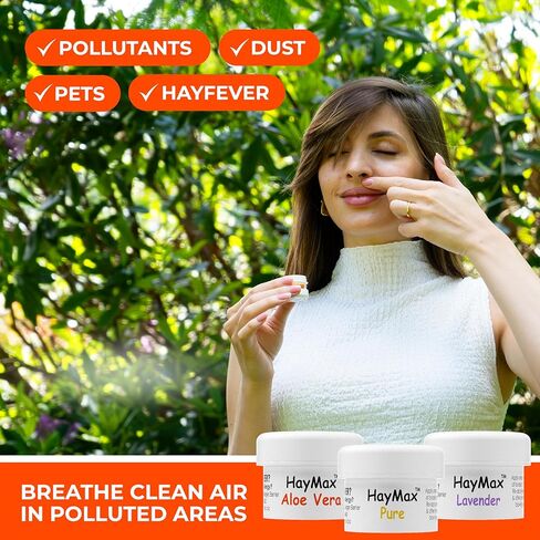 Allergen Barrier Balm Triple Tin Pure - Pack of 3 - Organic, Natural & Non-Drowsy Hay Fever & Allergy Relief Balm - Traps Pollen, Dust & Other Allergen Particles - Apply Around The Nose & Eyes in Kuwait