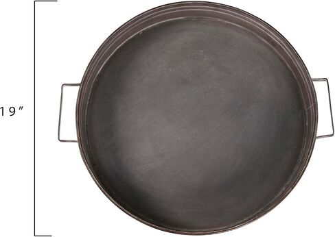 Round Decorative Iron Tray with Handles in Saudi Arabia
