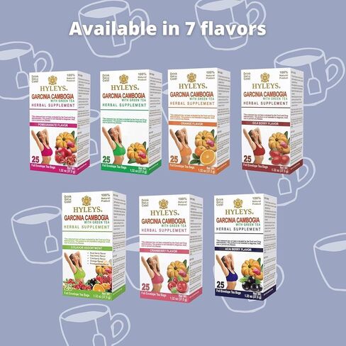 Hyleys Tea Garcinia Cambogia Green Tea with Pomegranate Flavor - 25 Tea Bags in Saudi Arabia