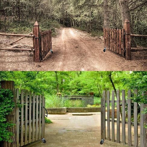 Spring Loaded Gate Caster 4", with Brake, Heavy Duty Gate Caster Wheels with Universal Mount Pate, 275 lbs Load Capacity, 4 Inches (4 Inches(ONE PCS)) in Kuwait