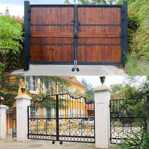 Spring Loaded Gate Caster 4", with Brake, Heavy Duty Gate Caster Wheels with Universal Mount Pate, 275 lbs Load Capacity, 4 Inches (4 Inches(ONE PCS)) in Kuwait