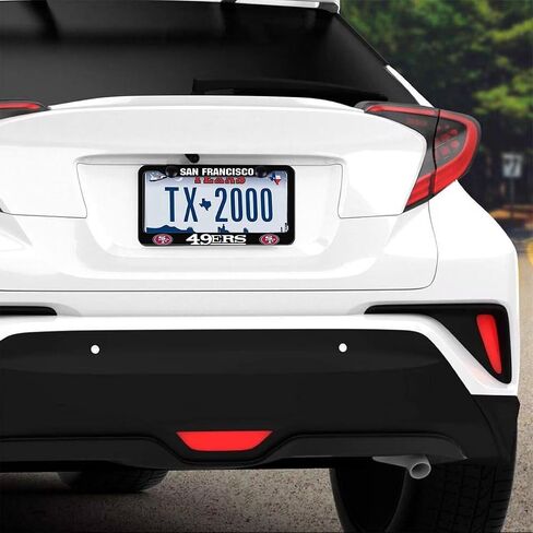 1Pc for 49ers License Plate Frame,Metal License Plate Tag Gift for Sports Fans in Saudi Arabia