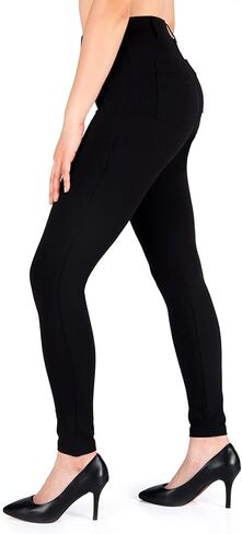 Yogipace، حلقات حزام، سروال يوجا نسائي طويل جدًا قابل للسحب، سروال ضيق للعمل، 34 بوصة، أسود، مقاس M in Kuwait