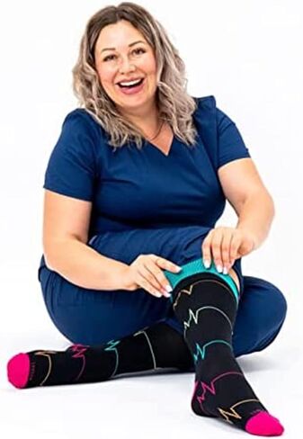 1 Pack Plus Size Compression Socks for Women and Men, 20-30mmhg Extra Large Stockings for Circulation Support in Saudi Arabia