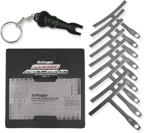 Mr.Power مجموعة مكونة من 9 مقاييس نصف قطر للجيتار و1 قطعة سلسلة جيتار مسطرة شخصية و1 دبوس جسر جيتار مجتذب in Kuwait