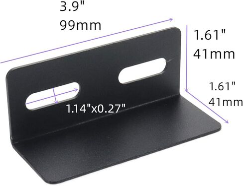 4Pcs Angle Bracket 90 Degree L Shape,T Shape Hole Right Angle Bracket Corner Connector,4 Holes with Adjustable Hole Spacing,2.87"x1.93"x1.93" in Kuwait